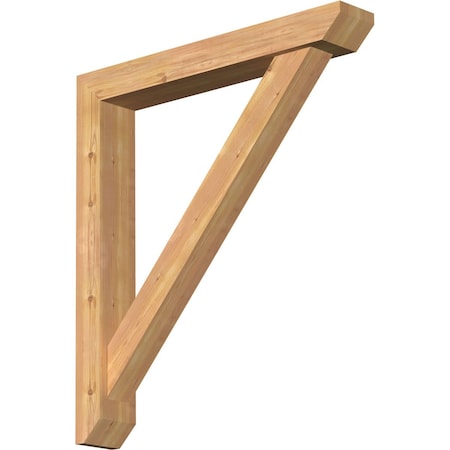 Ekena Millwork Traditional Slat Smooth Bracket w/ Offset Brace, Western Red Cedar, 5 1/2"W x 36"D x 40"H BKT0604X36X40TRA06SWR